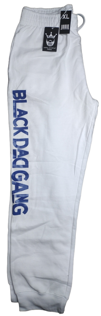 Copy of White and Royal blue black dad gang jogger sweats