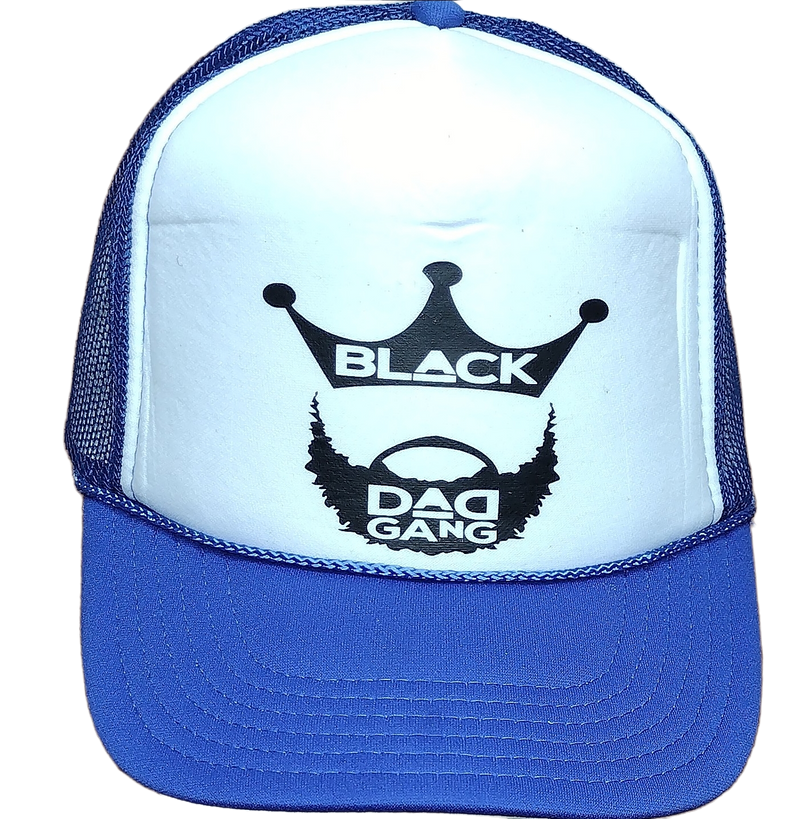 Royal blue, White and Black BDG trucker hat